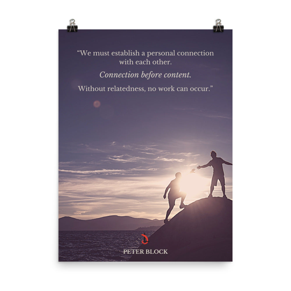 Connection Before Content - Poster