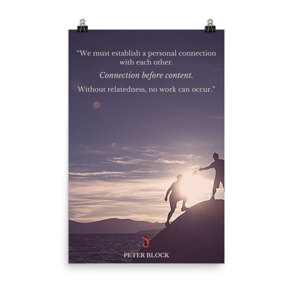 Connection Before Content - Poster